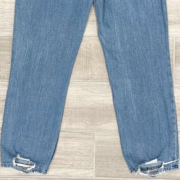 Abercrombie & Fitch The Ankle Straight Ultra High Rise in Light Wash Denim Sz 27 - Picture 9 of 15